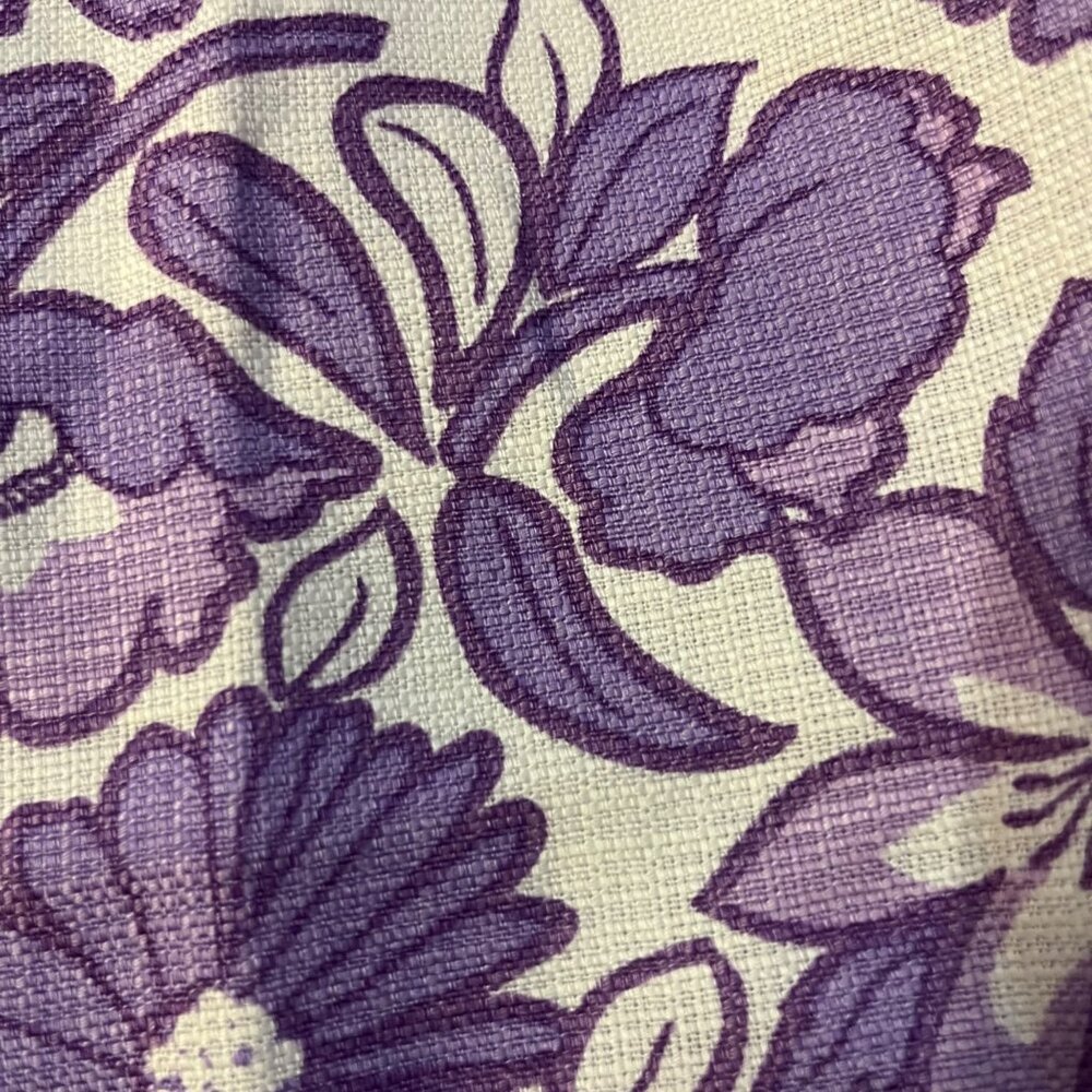 Ann Taylor LOFT Skirt Womens 8 NEW Purple Floral Linen Blend Lined - Picture 13 of 15